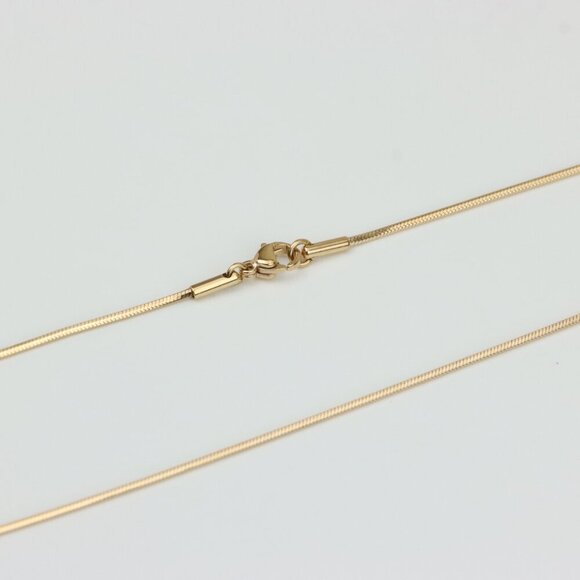 "Rose Gold Plated Sleek Herringbone Necklace for Women, XPNL0333 - Picture 5 of 12